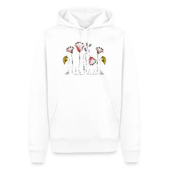 Fleur - Sweat à capuche Premium bio Homme - blanc - Devant - Nico (187cm)