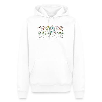 Fleur - Sweat à capuche Premium bio Homme - blanc - Devant - Nico (187cm)