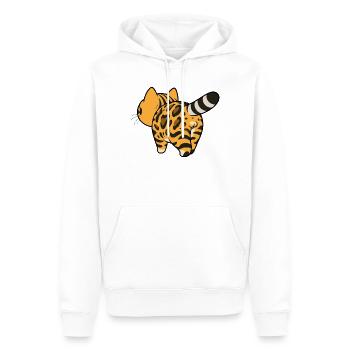 Convertisseur de motifs léopard - Sweat à capuche Premium bio Homme - blanc - Devant - Nico (187cm)