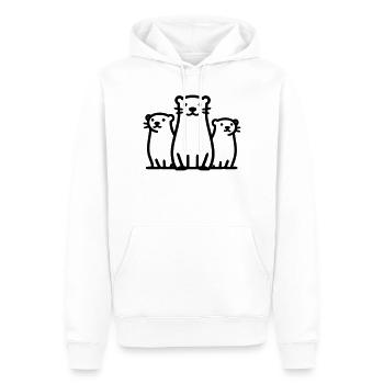 loutre - Sweat à capuche Premium bio Homme - blanc - Devant - Nico (187cm)