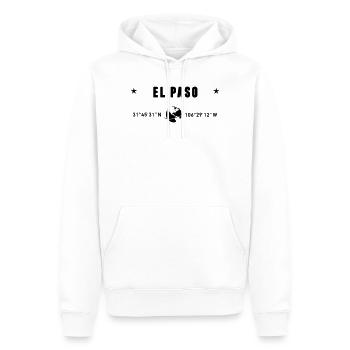 El Paso Texas Coordinates Planet Earth - Men’s Premium Organic Hoodie - white - Front - Nico (187cm)