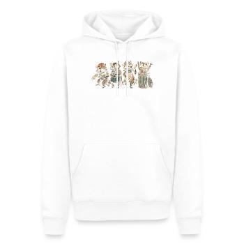 Bande de voleurs Laveurs Musicaux - Sweat à capuche Premium bio Homme - blanc - Devant - Nico (187cm)