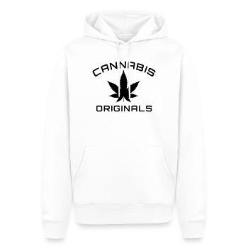Cannabis Originals - Sweat à capuche Premium bio Homme - blanc - Devant - Nico (187cm)