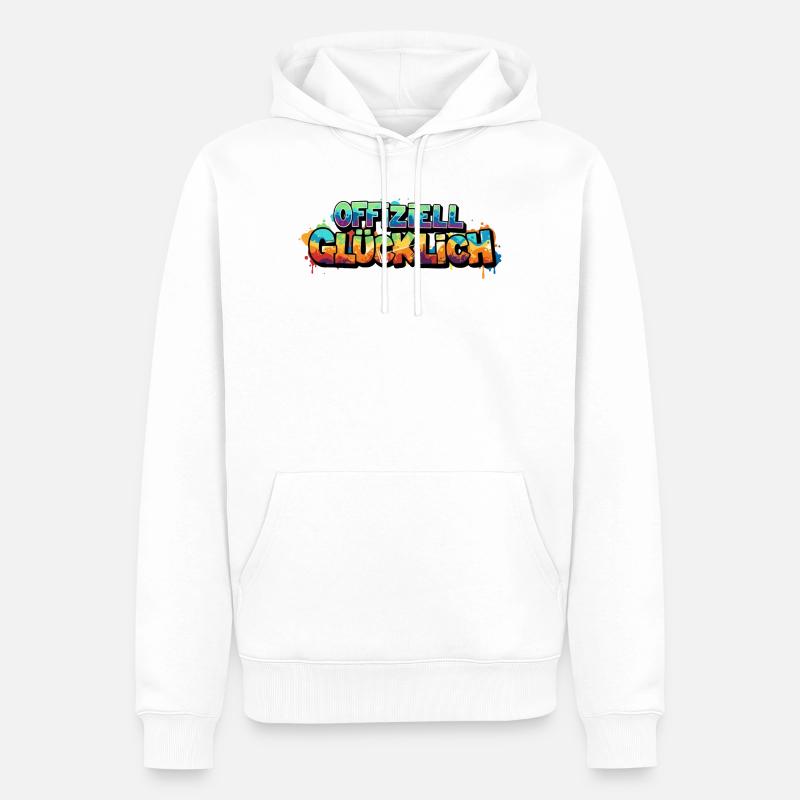 Offiziell Glücklich Version 2 - Männer Premium Bio Hoodie - Weiß