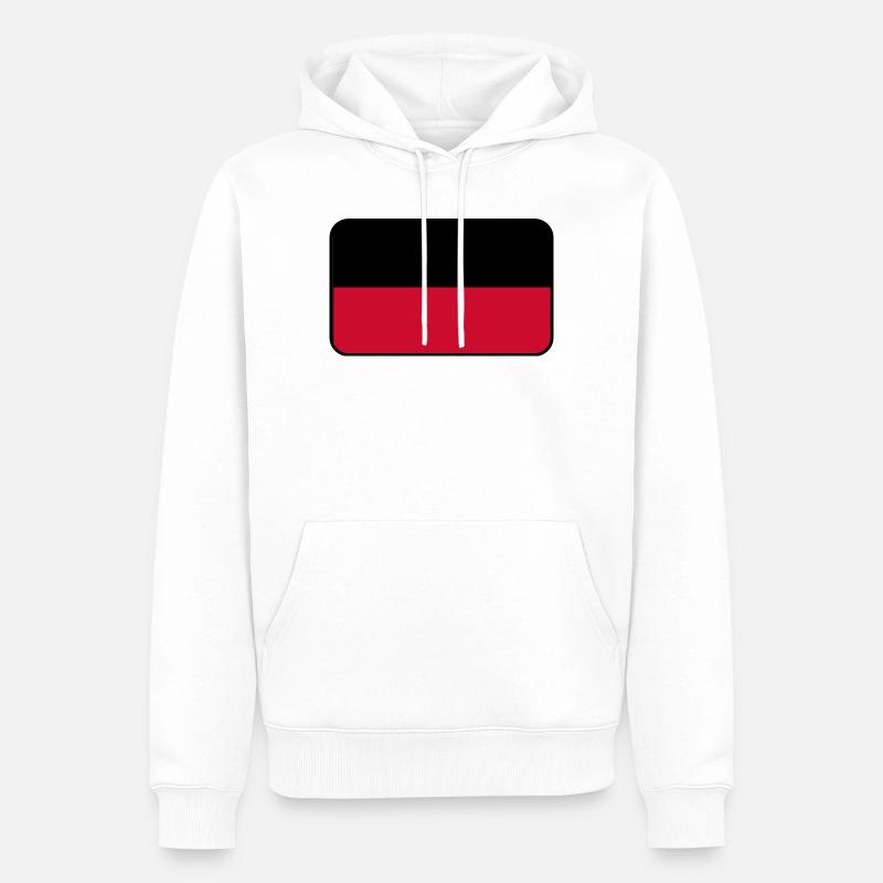 Emblème du drapeau de Nimègue - Sweat à capuche Premium bio Homme - blanc