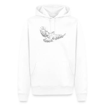 Vautour commun, oiseau de proie dessiné (stylisé) - Sweat à capuche Premium bio Homme - blanc - Devant - Nico (187cm)