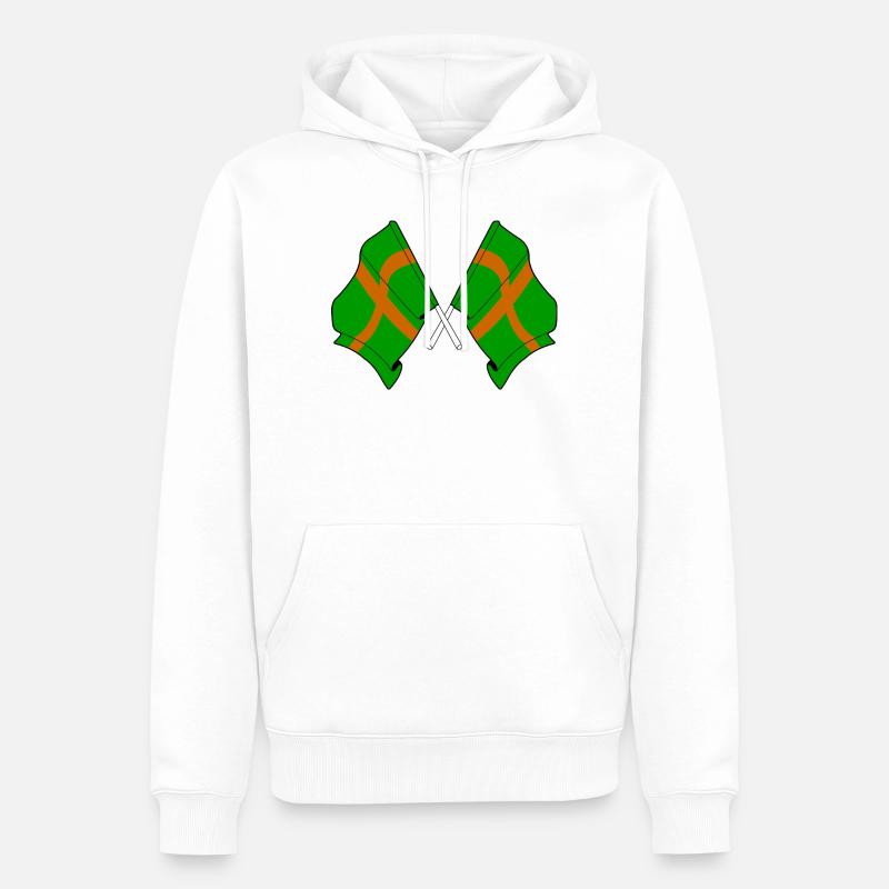 Drapeaux de marche de Nimègue - Sweat à capuche Premium bio Homme - blanc