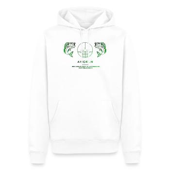 Angeln Logo Angler Shirt - Männer Premium Bio Hoodie - Weiß - Vorne - Nico (187cm)