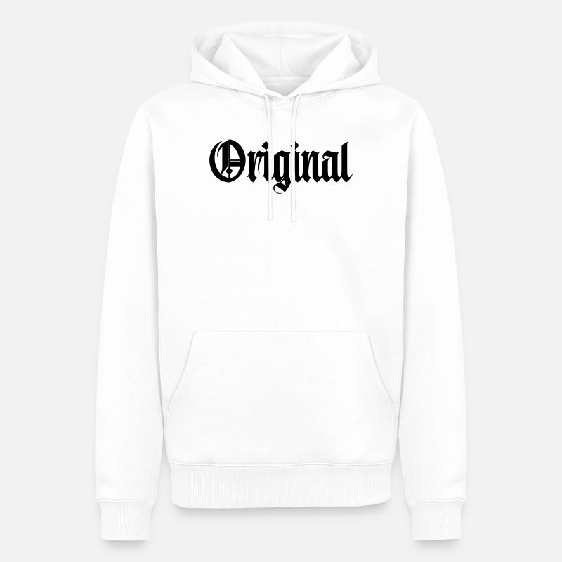 Original - Männer Premium Bio Hoodie - Weiß