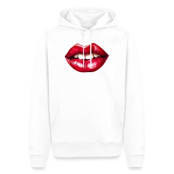 Lipps, Design #1 - Männer Premium Bio Hoodie - Weiß - Vorne - Nico (187cm)