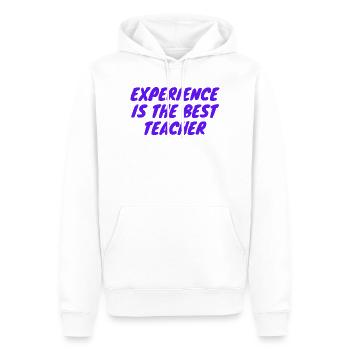 experience_is_the_best_teacher_20260604_181624_ - Men’s Premium Organic Hoodie - white - Front - Nico (187cm)