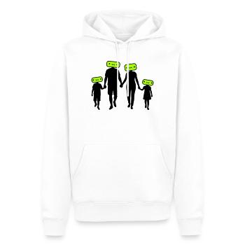 Silhouette familiale Chers enfants Parents Maman Papa - Sweat à capuche Premium bio Homme - blanc - Devant - Nico (187cm)