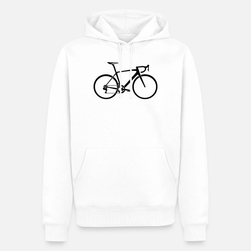 velo de course - Sweat à capuche Premium bio Homme - blanc
