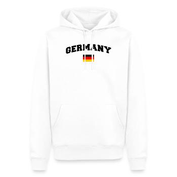 Drapeau allemand - Sweat à capuche Premium bio Homme - blanc - Devant - Nico (187cm)