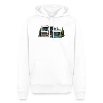 Moderne Villa mit Pool - Männer Premium Bio Hoodie - Weiß - Vorne - Nico (187cm)