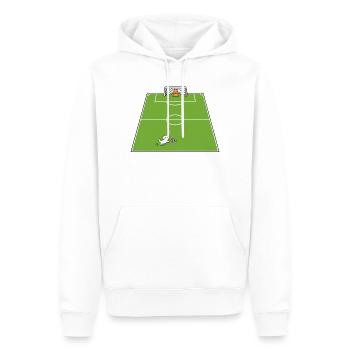 Fußballplatz mit Hund und Capybara T-Shirt - Männer Premium Bio Hoodie - Weiß - Vorne - Nico (187cm)