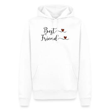 Beste Freunde - Männer Premium Bio Hoodie - Weiß - Vorne - Nico (187cm)
