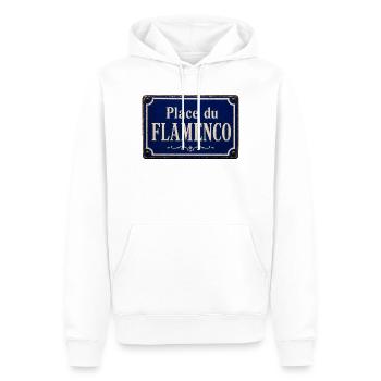 Place du Flamenco - Sweat à capuche Premium bio Homme - blanc - Devant - Nico (187cm)