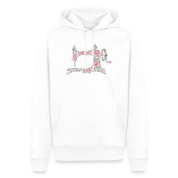 sewing machine - Men’s Premium Organic Hoodie - white - Front - Nico (187cm)