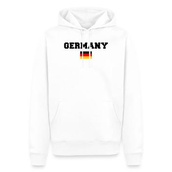 Allemagne Deutchland - Sweat à capuche Premium bio Homme - blanc - Devant - Nico (187cm)