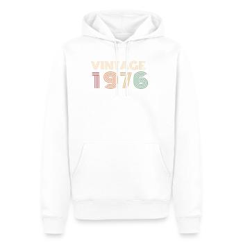 Neon Retro 10 Year Anniversary 2016 - Men’s Premium Organic Hoodie - white - Front - Nico (187cm)