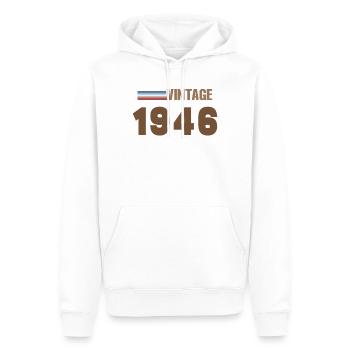 80 Jahre 1946 Handgeschriebenes T-Shirt - Männer Premium Bio Hoodie - Weiß - Vorne - Nico (187cm)
