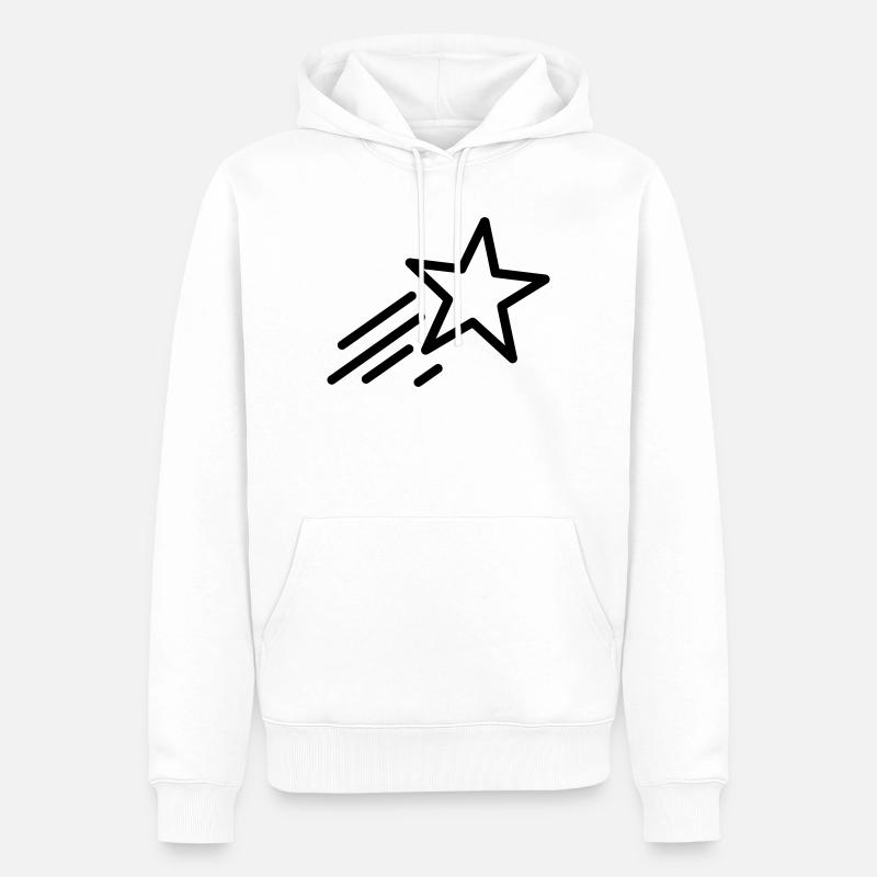 Sternschnuppe - Männer Premium Bio Hoodie - Weiß