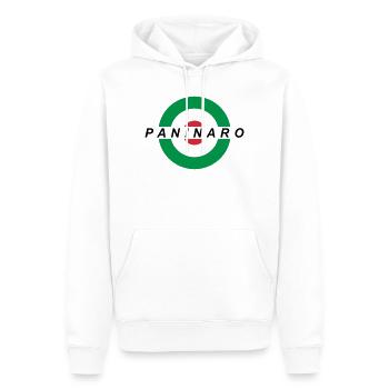 Paninaro - Sweat à capuche Premium bio Homme - blanc - Devant - Nico (187cm)
