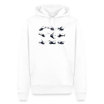 Hélicoptère Helicopter - Sweat à capuche Premium bio Homme - blanc - Devant - Nico (187cm)