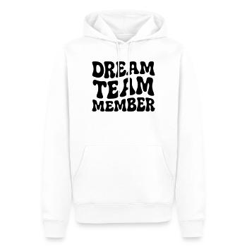 Membre de l’équipe Retro - Sweat à capuche Premium bio Homme - blanc - Devant - Nico (187cm)