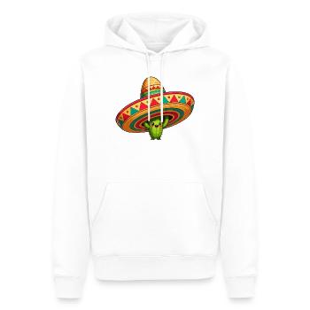 Kaktus Sombrero Fiesta - Männer Premium Bio Hoodie - Weiß - Vorne - Nico (187cm)