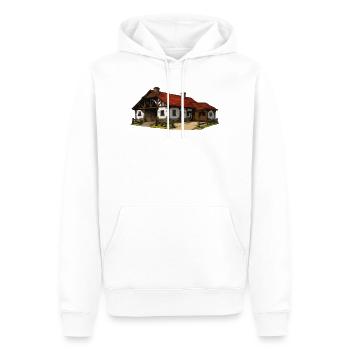 Ferme rustique - Sweat à capuche Premium bio Homme - blanc - Devant - Nico (187cm)