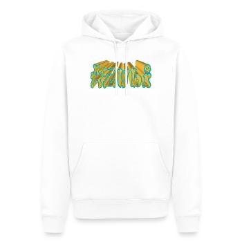 Trainee - Men’s Premium Organic Hoodie - white - Front - Nico (187cm)