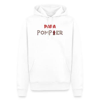 Papa_pompier - Men’s Premium Organic Hoodie - white - Front - Nico (187cm)