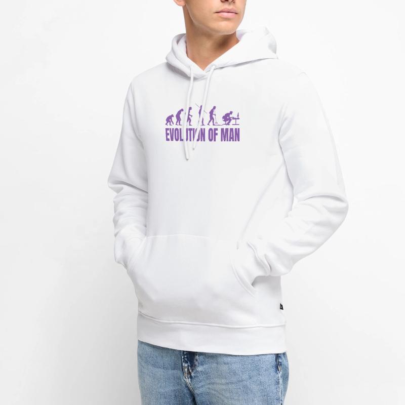 Programmer Computer Freak Evolution Retro Men’s Premium Organic Hoodie