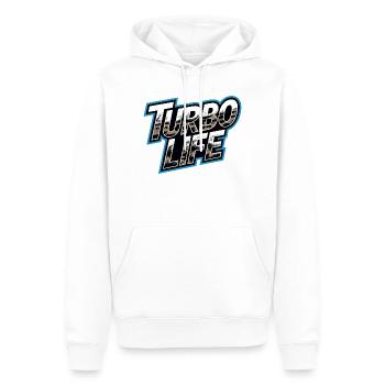 Turbo Life Saying Car Tuning Camouflage - Men’s Premium Organic Hoodie - white - Front - Nico (187cm)