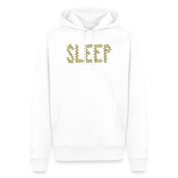 Sleep typography - Men’s Premium Organic Hoodie - white - Front - Nico (187cm)
