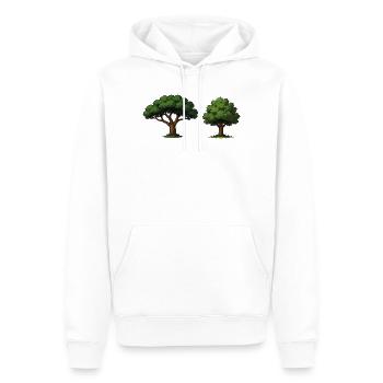 Baumduo Apfelbaum im Gleichgewicht - Männer Premium Bio Hoodie - Weiß - Vorne - Nico (187cm)