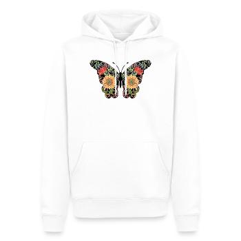 butterfly - Men’s Premium Organic Hoodie - white - Front - Nico (187cm)