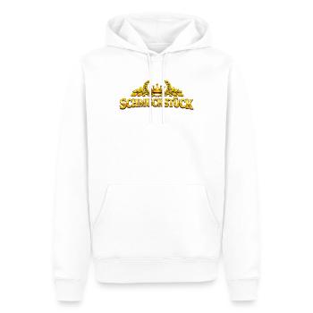 Golden Masterpiece Typography Schmuckstück german  - Men’s Premium Organic Hoodie - white - Front - Nico (187cm)