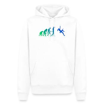 Les alpinistes et les grimpeurs s’accordent ensemble - Sweat à capuche Premium bio Homme - blanc - Devant - Nico (187cm)