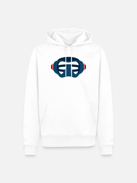 Taucherbrille Tauchen Schnorcheln Tauchschule - Männer Premium Bio Hoodie - Weiß