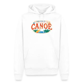 J'peux pas j'ai CANOE Aventure - Sweat à capuche Premium bio Homme - blanc - Devant - Nico (187cm)