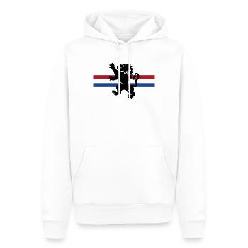 Niederlande - Pays-Bas - Pays-Bas - Lion Löwe - Sweat à capuche Premium bio Homme - blanc - Devant - Nico (187cm)