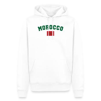 Maroc morocco - Sweat à capuche Premium bio Homme - blanc - Devant - Nico (187cm)