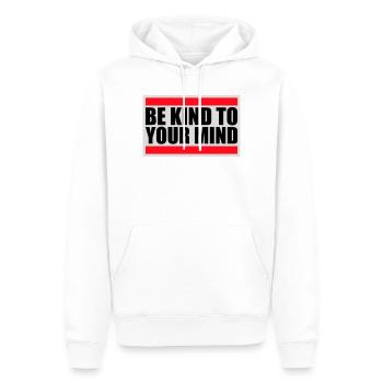 Be Kind To Your Mind Lustig Psychisch Gesund Logo - Männer Premium Bio Hoodie - Weiß - Vorne - Nico (187cm)