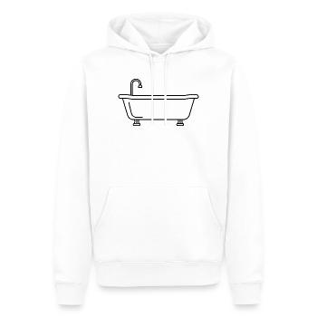 Profil de baignoire - Sweat à capuche Premium bio Homme - blanc - Devant - Nico (187cm)