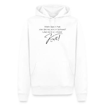 Voltigieren 600 kg Kraft – Pferdesport Geschenk - Männer Premium Bio Hoodie - Weiß - Vorne - Nico (187cm)