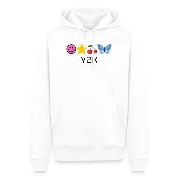 Papillon Kimi Star Cherries Y2K - Sweat à capuche Premium bio Homme - blanc - Devant - Nico (187cm)