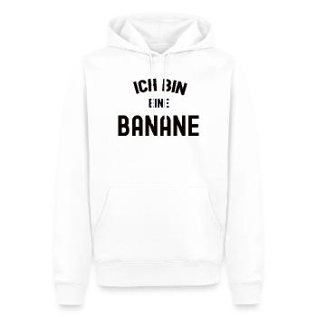 ICH BIN EINE BANANE Karneval Kostüm Obst Bananen - Männer Premium Bio Hoodie - Weiß - Vorne - Nico (187cm)